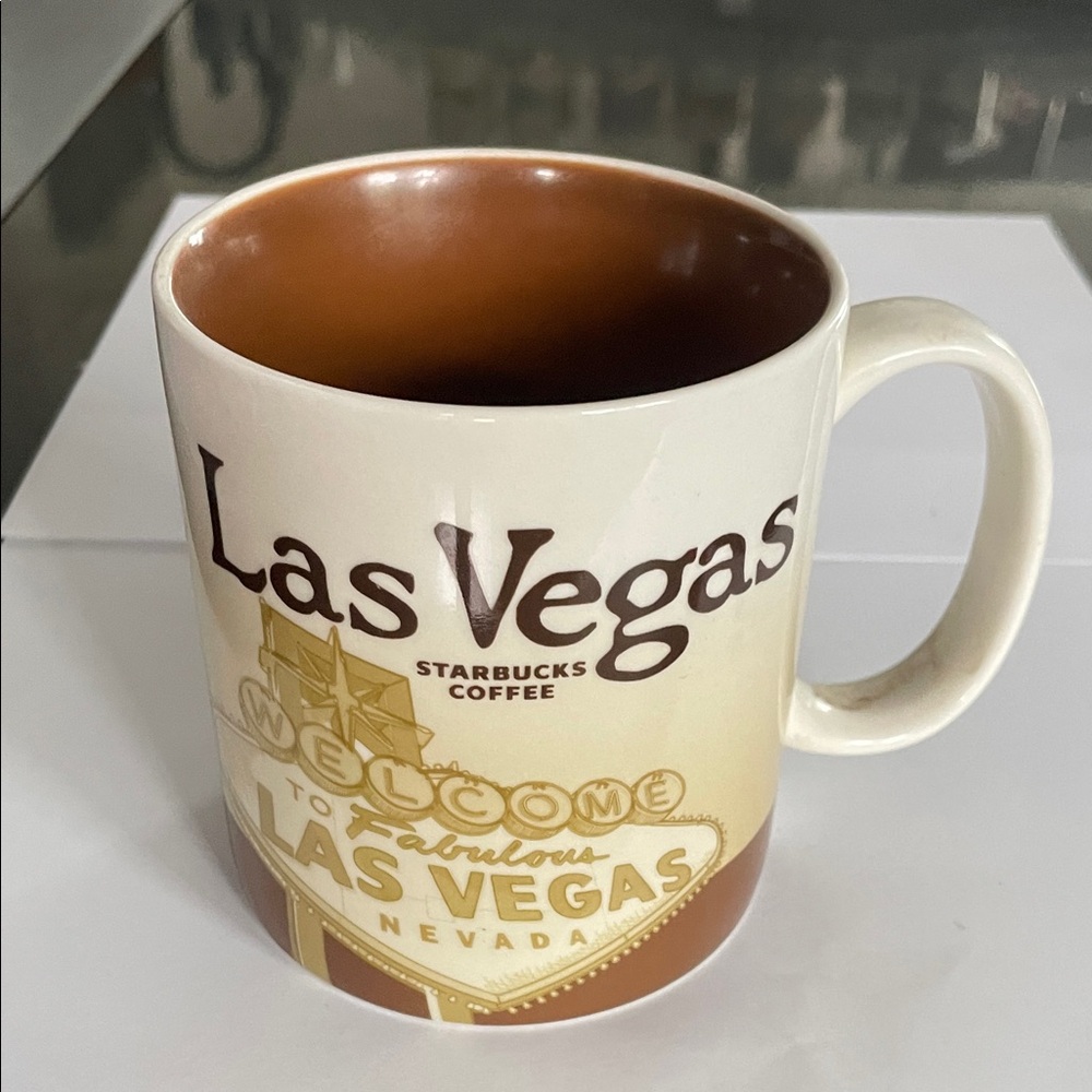 Starbucks Las Vegas Mug - Cream and Brown